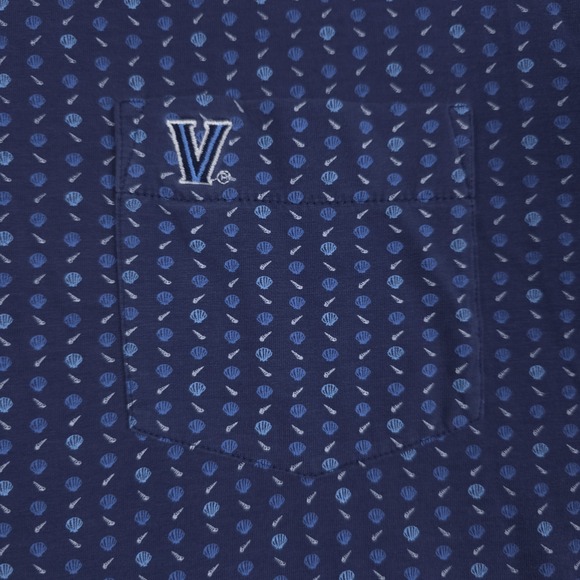 Peter Millar Villanova Performance Golf Polo Mens Large Blue AOP Short Sleeve - Picture 4 of 8